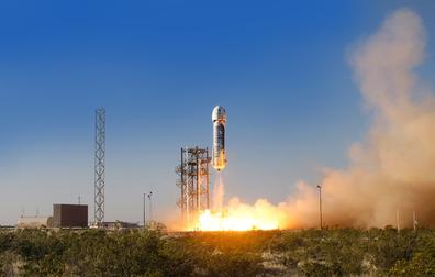 Blue Origin’s New Shepard rocket launching