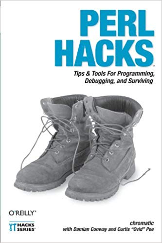 The cover of the 'Perl Hacks' book