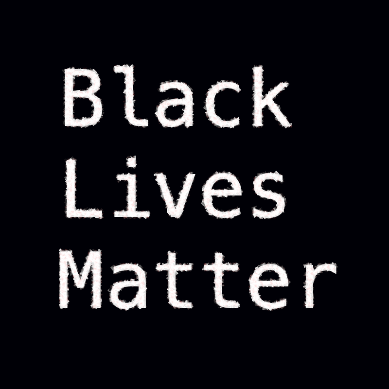 A black field with the words “black lives matter” written on it.