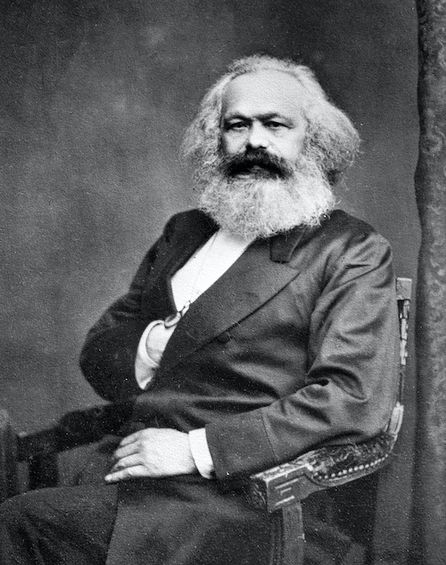 A photograph of Karl Marx